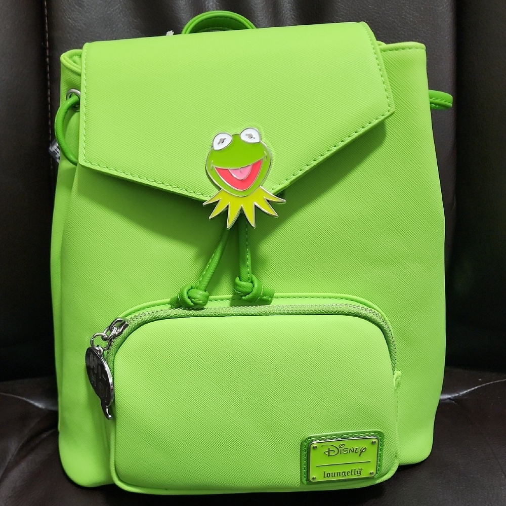 Loungefly Neon Green Kermit Kids Backpack